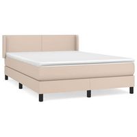 cama tapizada 203x147x88 cm vinilo - marron