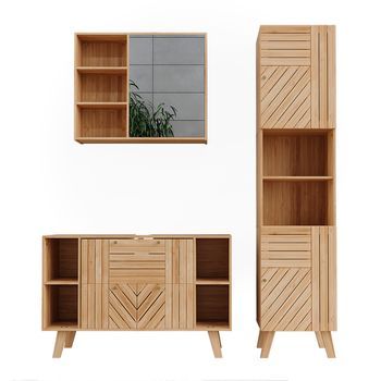 Juego De Muebles De Baño De 3 Piezas Lucie 3 Partes Vicco