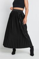 yours falda larga plisada negra mujer curvy y tallas grandes yours
