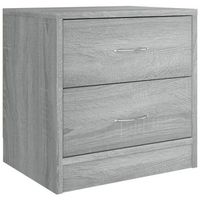 mesita de noche mesilla de noche - madera de ingenieria gris sonoma 40x30x40 cm