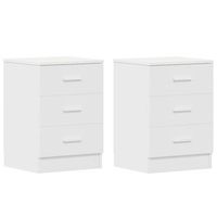 mesitas de noche 2 uds madera contrachapada blanco 38x35x56 cm vidaxl
