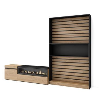 Muebles De Salón Para Tv, Conjunto De Muebles Comedor, 260x186x35cm, Para Tv Hasta 65