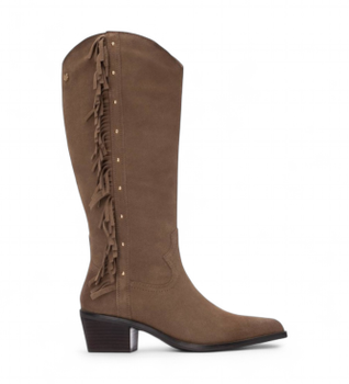 Carmela para mujer. 16266402-TAUPE Botas de Piel 162664 taupe (37), Marrón, 3 a 5cm, Serraje, Cremallera, Casual