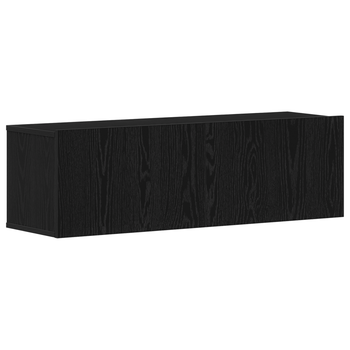 Mueble De Tv | Muebles De Salón Montado En La Pared De Roble Negro 100x30x30 Cm Hecho De Madera Ingenierizada Cfw11923