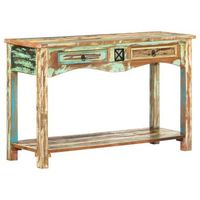 mesa consola madera maciza reciclada 120x40x75 cm vidaxl