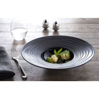 taza cafe con platito x6 gres negro