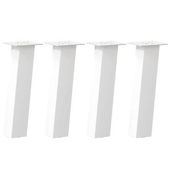 Patas Para Mesa De Centro 4 Uds | Patas Para Mesa Acero Blanco 42 Cm