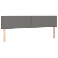 cabecero cama mueble de dormitorio con led de tela oscuro 180 x 5 x 7888 cm gris m020000766
