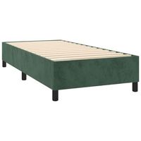 somier de laminas sobre patas estructura de cama 90x190 cm tela terciopelo verde oscuro tdl0206874