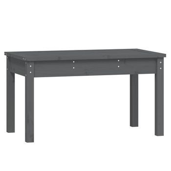 Banco De Jardín | Banco De Exterior | Silla De Jardín Madera Maciza Pino Gris 80x44x45 Cm