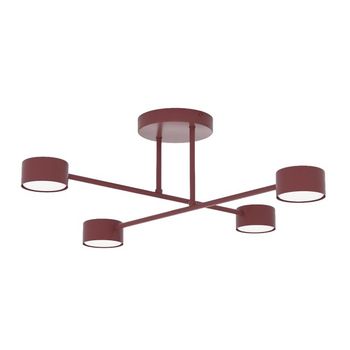 Plafón de techo lim burdeos (4 luces)