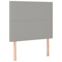 cabecero de cama gris claro 90x5x118128 cm tela vidaxl