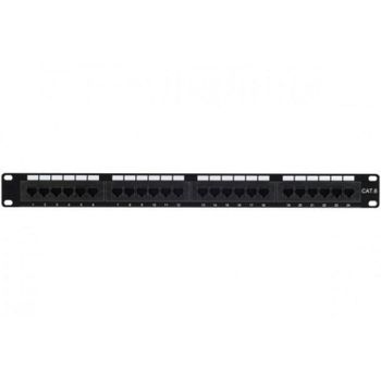 Panel de parcheo Hypertec 257250-HY UTP 24 puertos 1U Negro