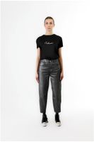 vaqueros cocoon de denim laminado silver