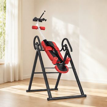 Tabla De Inversión Plegable Sportnow 114x79x153 Cm, Negro Y Rojo