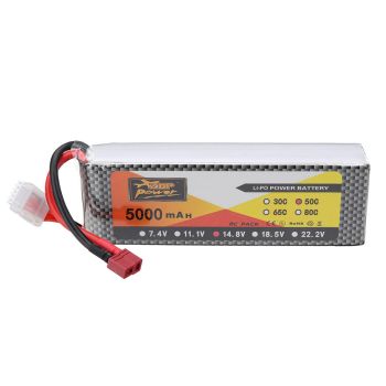 ZOP Power 14.8V 5000mAh 50C 4S Batería LiPo con Conector T para Coche RC