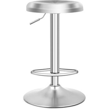 Taburete De Bar Giratorio Costway Taburete Redonda Ajustable En Altura