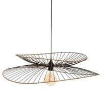 well home lampara de suspension alara metal negro o695x175cm