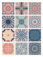 azulejos adhesivos 24 baldosas de 20x20cm hidraulico multicolor