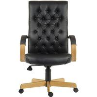 warwick leather reclining executive chair - black black