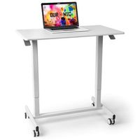 mesa escritorio altura ajustable 73-107cm trabaja piesentado - 88x50cm - max 15kg - duronic tm03t
