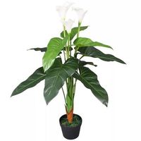 planta artificial con maceta de alcatraz 85 cm blanco dec021926