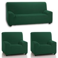 funda sofa denia ajustable trio  rufino diaz verde botella