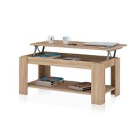 mesa de centro elevable melamina roble canadian