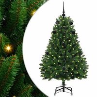 arbol de navidad artificial 150 cm 150 led blanco calido verde vidaxl