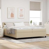 cama tipo box spring gris claro y  200 x 200 cm tela de pana vidaxl