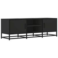 mueble tv  mueble de salon  mesa de tv madera de ingenieria y metal negro 120x35x41 cm