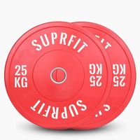 colored bumper plates white logo par - 25 kg