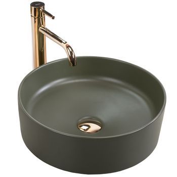 Lavabo Sobre Encimera Rea Sami Green Matt