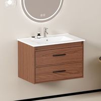 mueble de bano - almacenamiento de aseo - mdf - marron rojizo 75cm