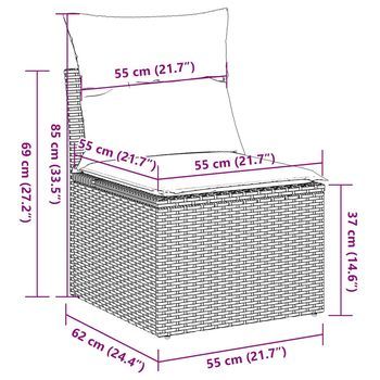 Conjunto De Sillas De Salón Para El Ocio Al Aire Libre (con Cojines, Conjunto De 13 Piezas)