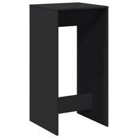 mesa alta de bar  mesa de bistro madera de ingenieria negra 51x50x1035 cm