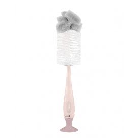 Cepillo para biberones y limpiador de tetinas 2en1 Rosa