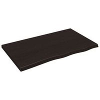 tablero mesa  tablero escritorio madera roble tratada marron oscuro 100x60x2-4 cm