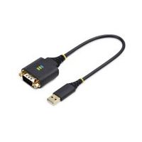 startechcom cable adaptador usb a serie de 30cm - retencian com - conversor rs232 db9 - ftdi - con tornillostuercas intercambiables - proteccian esd - windowsmacoslinux