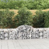 cestas gaviones 2 piezas  gavion para piedras  gavion decorativo forma de arco hierro 200x50x6080 cm cfw864522