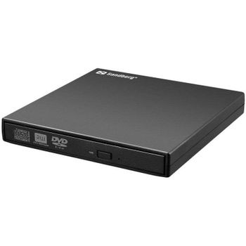 Grabadora DVD externa Sandberg USB Mini DVD Burner negra USB 2.0 portátil
