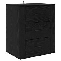 mesita de noche 35x50x60 cm madera - negro