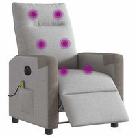 sillon reclinable de masaje electrico tela gris nube cfw897819