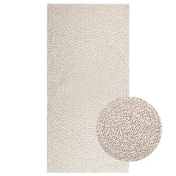 Alfombra Zizur Apariencia Yute Interior Exterior Crema Vidaxl