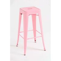 pack 2 taburetes torix altos 76 cm de acero reforzado 763030 cm - rosa
