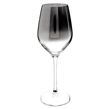 Copa para vino de vidrio efecto cromado