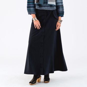 Lollys Laundry Eden Pinstriped Woven Maxi Skirt - M