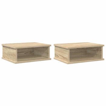 Pack 2 Uds Mesita De Noche | Armario De Noche | Mesa De Noche Roble Sonoma 40 X 31 X 15 Cm