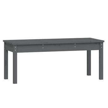 Banco De Jardín | Banco De Exterior | Silla De Jardín Madera Maciza De Pino Gris 109x44x45 Cm