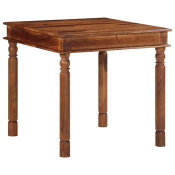 Mesa De Comedor Madera Maciza De Acacia 80x80x77 Cm Vidaxl